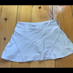 White tennis skirt